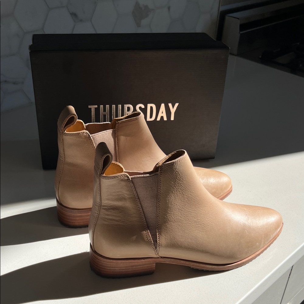 Thursday Women's Tan Leather Ankle Boots